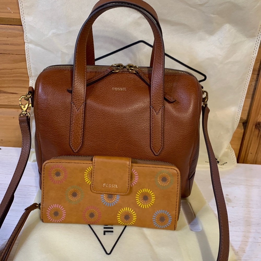 Fossil Rachel Satchel and Wallet